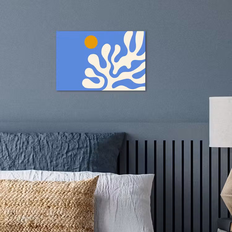 Poster - Minimalistisch - Organisch patroon - Blauw — 3