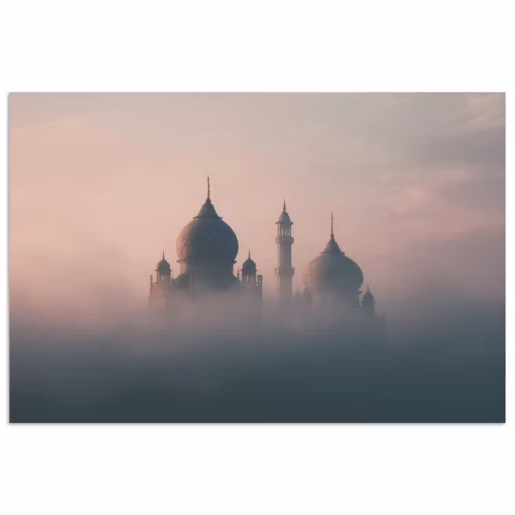 Poster - Moskee - Minaretten - mist - Islamitisch — 1