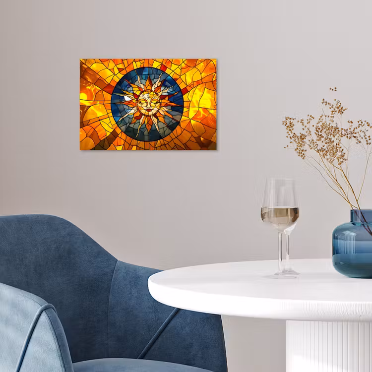 Poster - Mozaïek - Zon - Geel - Cirkel — 4