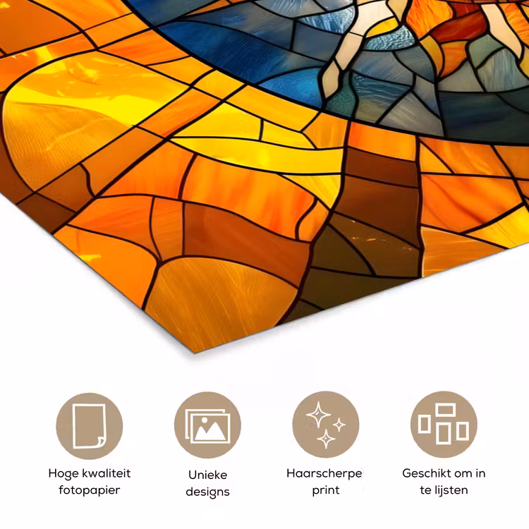 Poster - Mozaïek - Zon - Geel - Cirkel — 5