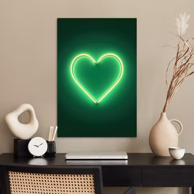 Poster - Neon - Groen - Licht — 2