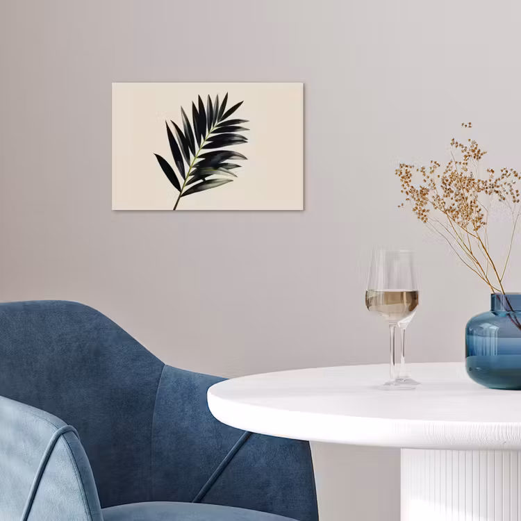 Poster - Palmblad - Subtiel - Groen - beige — 4