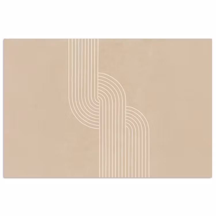Poster - Parallelle lijnen - Lichte textuur - Beige — 1
