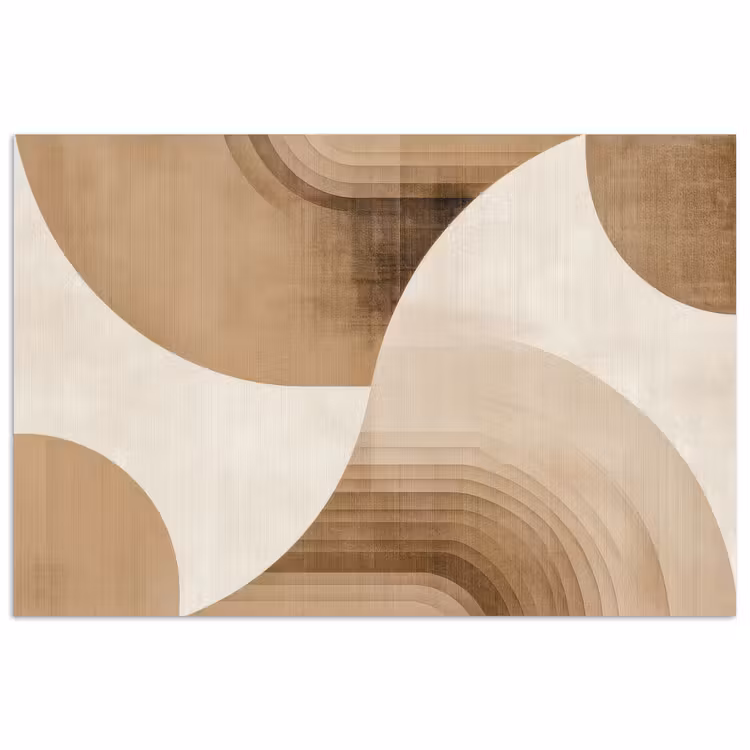 Poster - Retro - Geometrische lagen - Aardetinten — 1