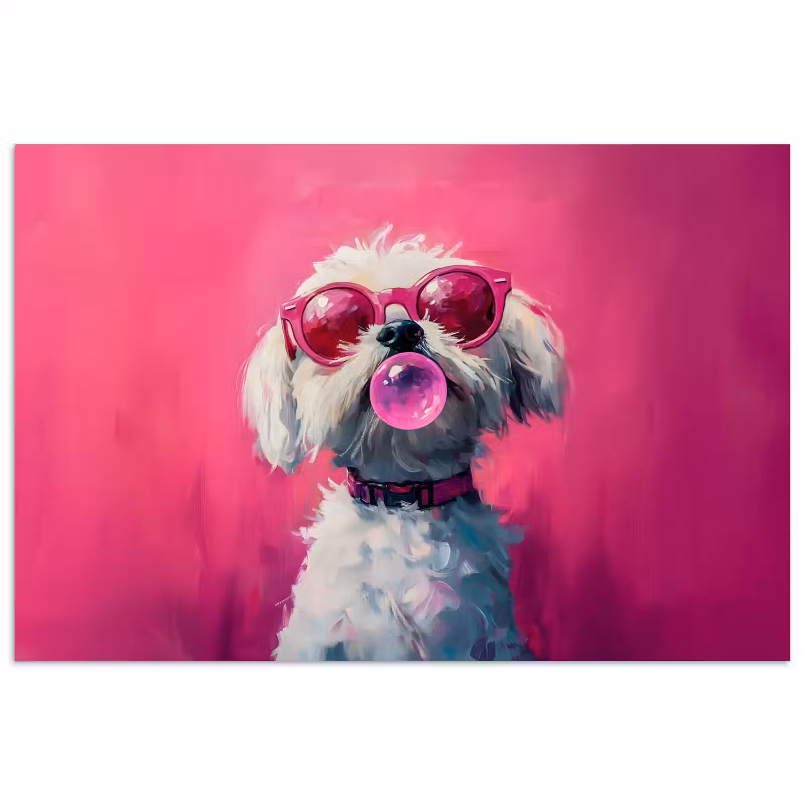 Poster - Pink - Hond - Bubbel — 1