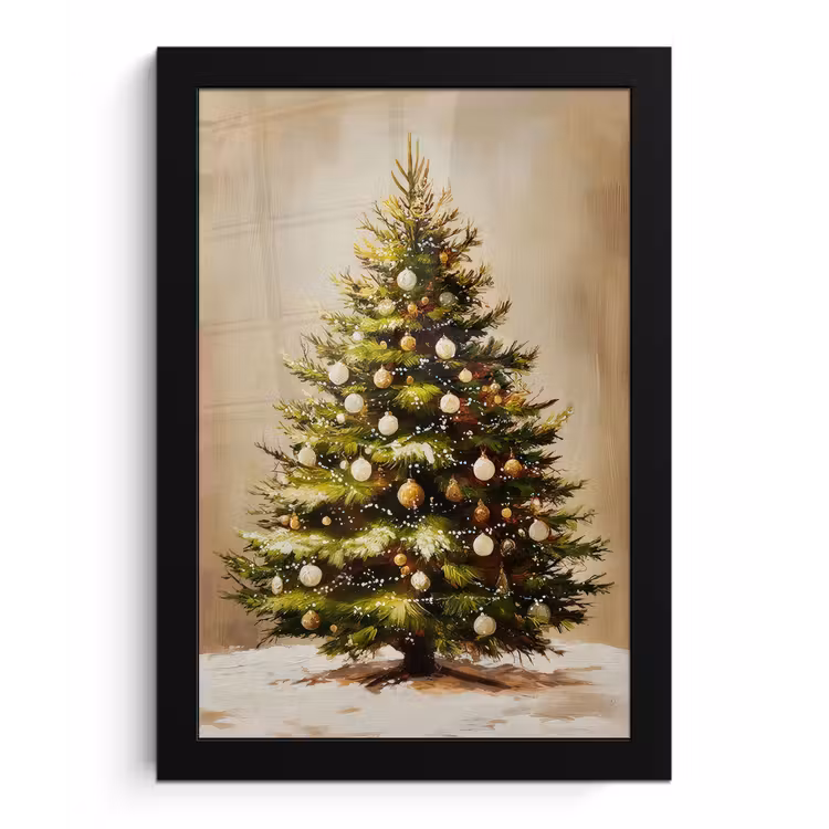 Poster met lijst - Kerst - Sfeer - Groen — 1