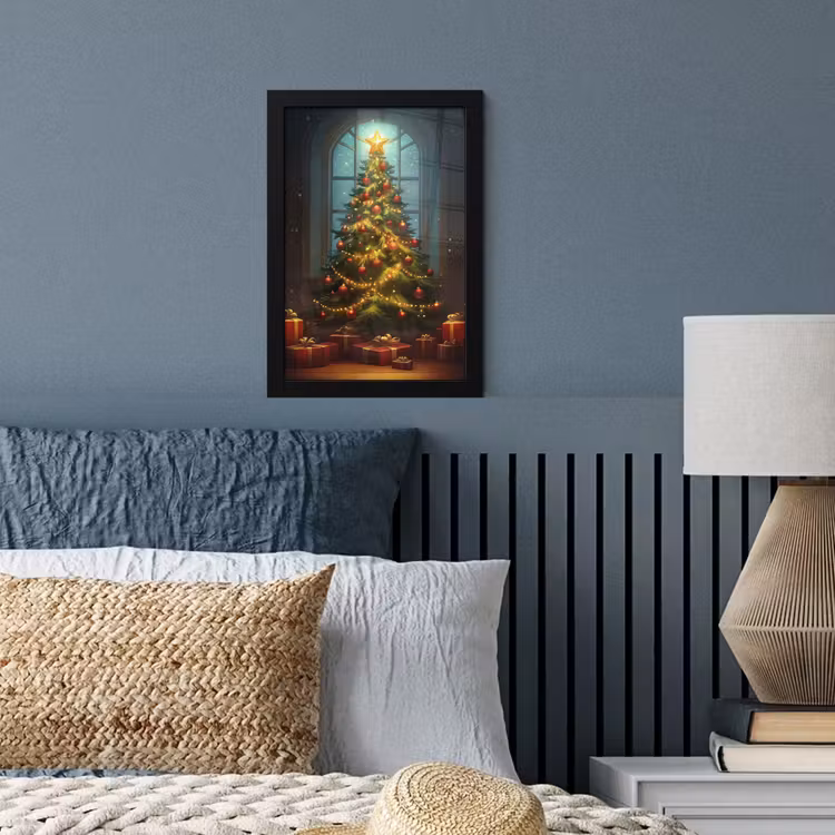 Poster met lijst - Kerstboom - Cadeau - Kerst - Winter — 4