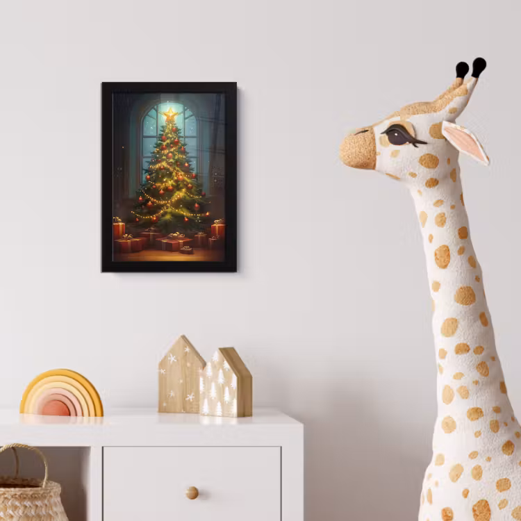 Poster met lijst - Kerstboom - Cadeau - Kerst - Winter — 5