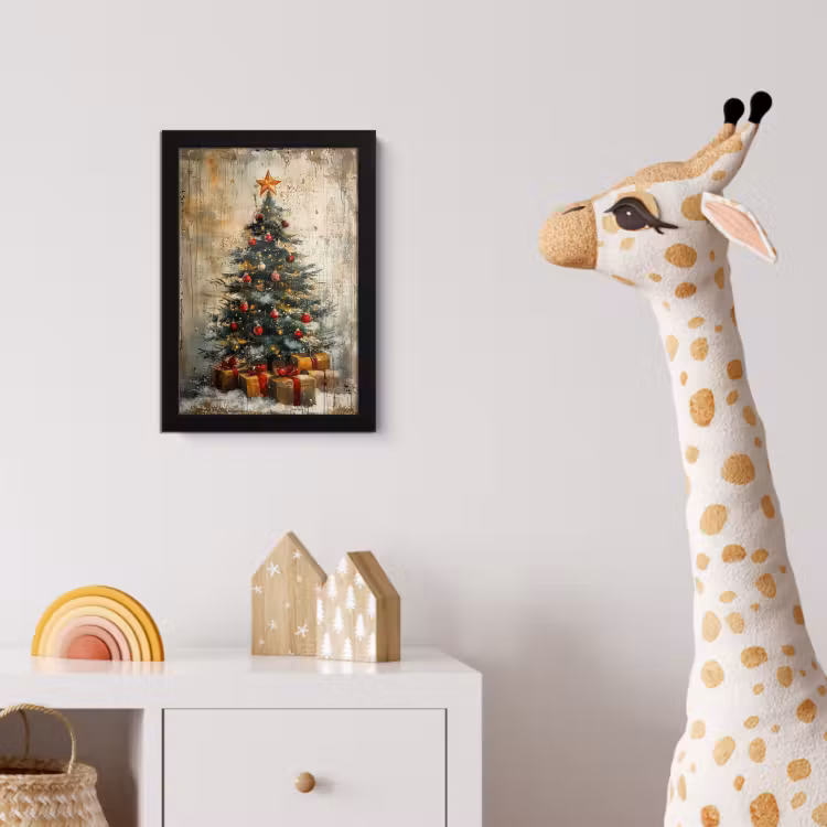 Poster met lijst - Kerstboom - Vintage - Kerst - Cadeau — 5