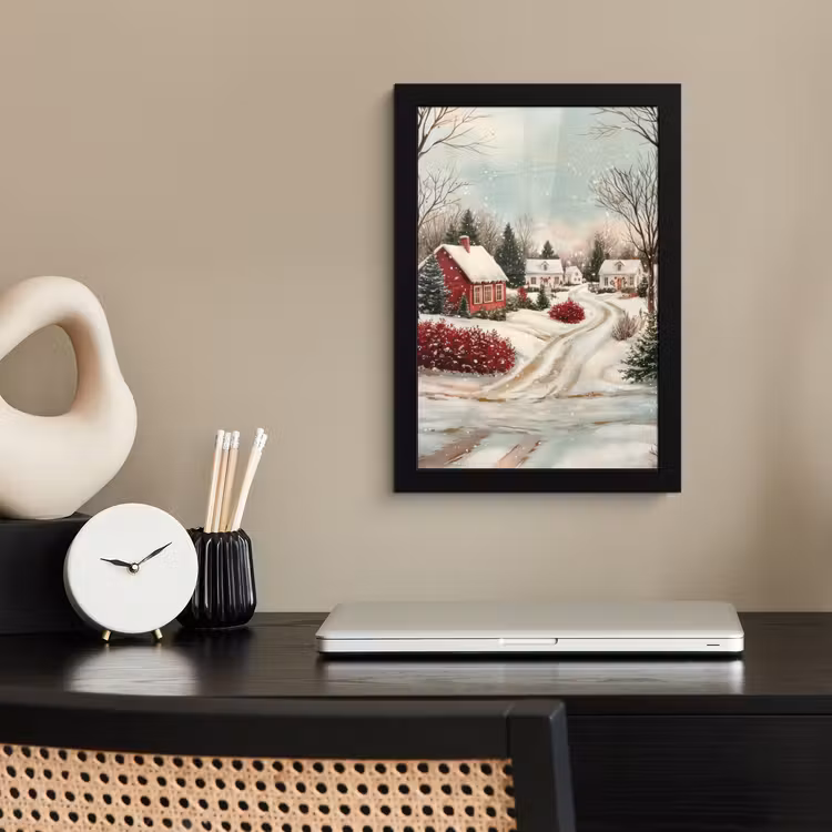 Poster met lijst - Kerstsfeer - Landelijk - Rood — 3