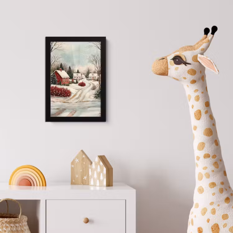 Poster met lijst - Kerstsfeer - Landelijk - Rood — 5