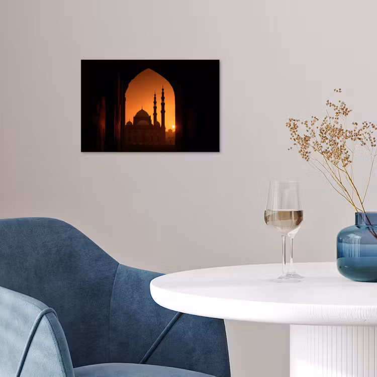 Poster - Moskee - Oranje lucht - Islamitisch — 4