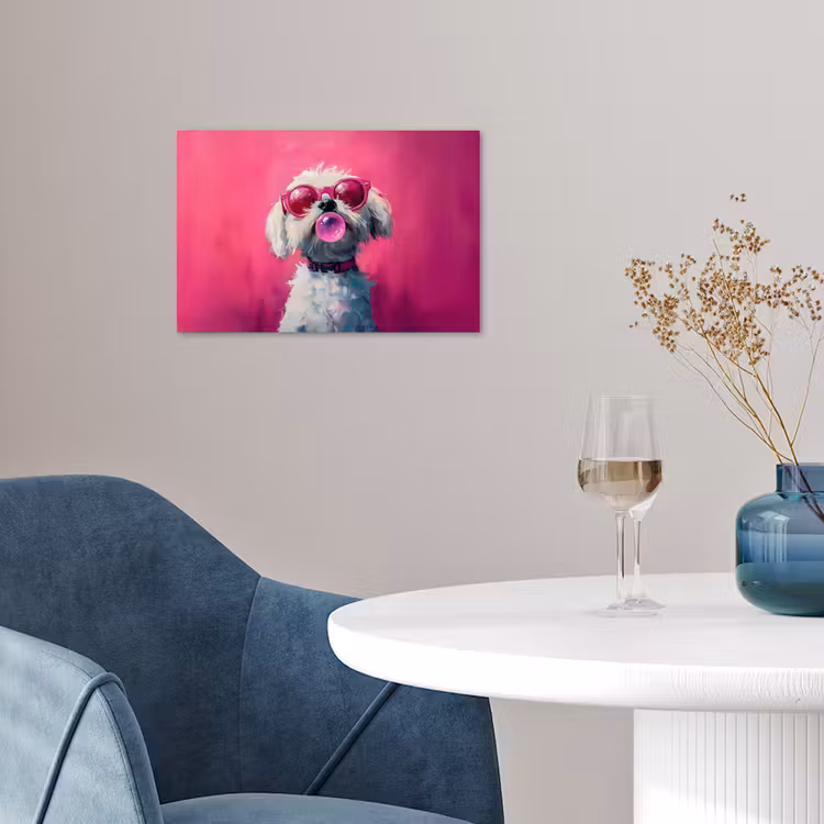Poster - Pink - Hond - Bubbel — 4