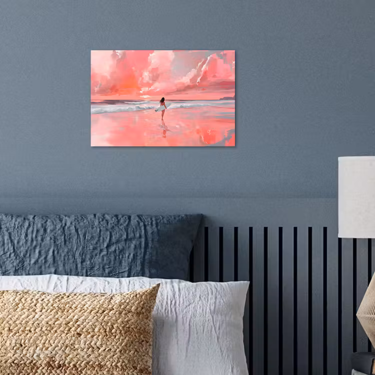 Poster - Roze - Surfen - Zee — 3