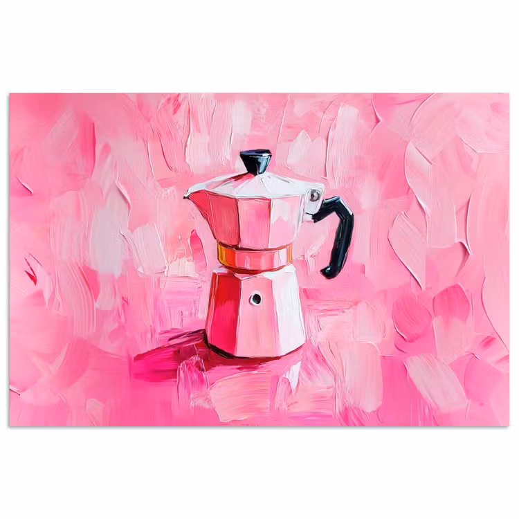 Poster - Roze - Verf - Coffee — 1