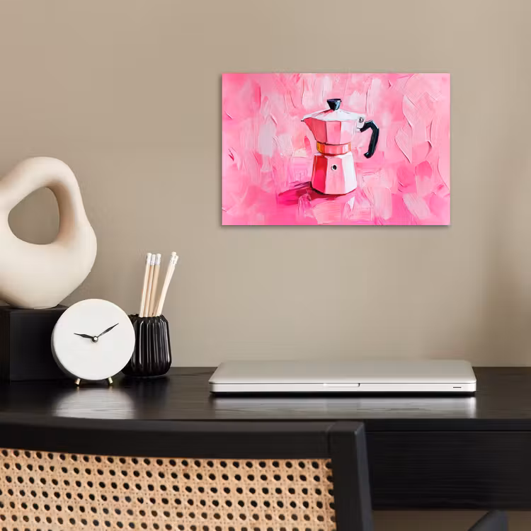 Poster - Roze - Verf - Coffee — 2