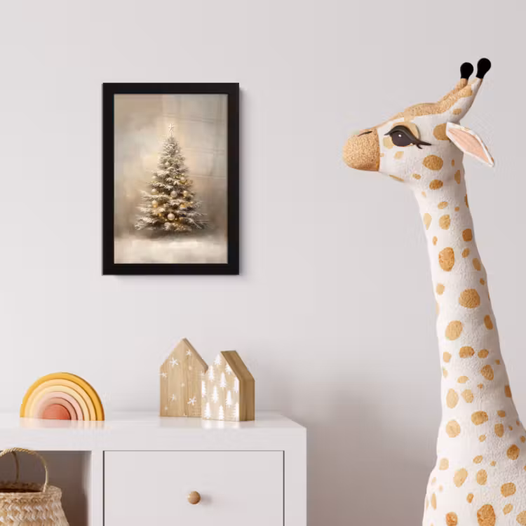 Poster met lijst - Kerst - kerstboom - Sneeuw - Art — 5