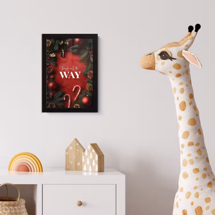 Poster met lijst - Kerst - Quote - Rood - Kerstballen — 5