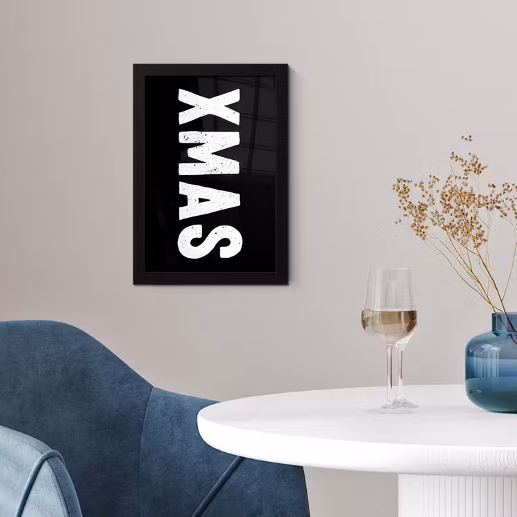 Poster met lijst - Kerst - Quotes - Xmas - Zwart - Feestdagen — 2