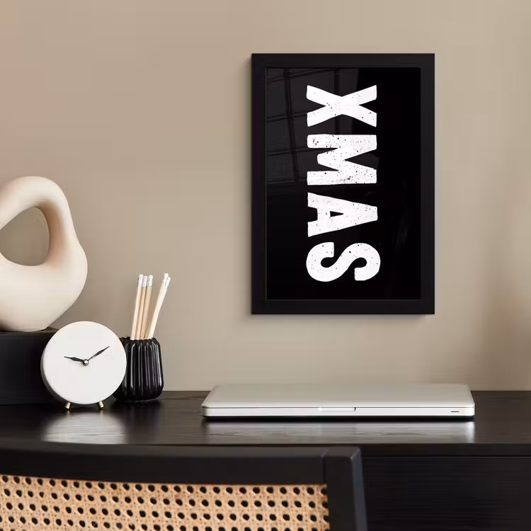 Poster met lijst - Kerst - Quotes - Xmas - Zwart - Feestdagen — 3
