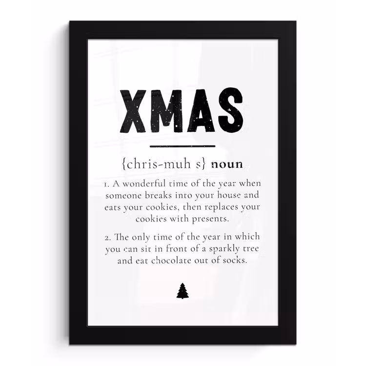 Poster met lijst - Kerst - Wit - Xmas - Quotes - Feestdagen — 1