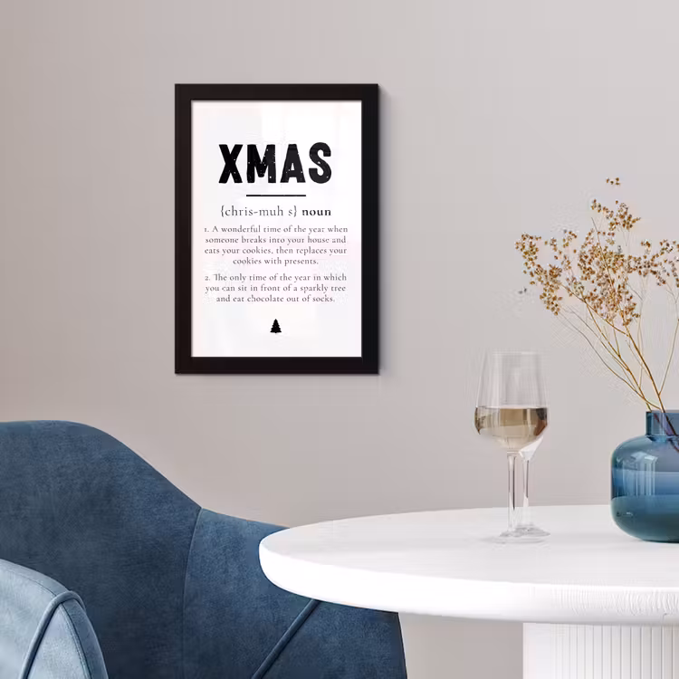Poster met lijst - Kerst - Wit - Xmas - Quotes - Feestdagen — 2