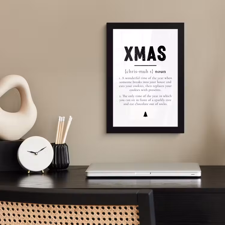 Poster met lijst - Kerst - Wit - Xmas - Quotes - Feestdagen — 3