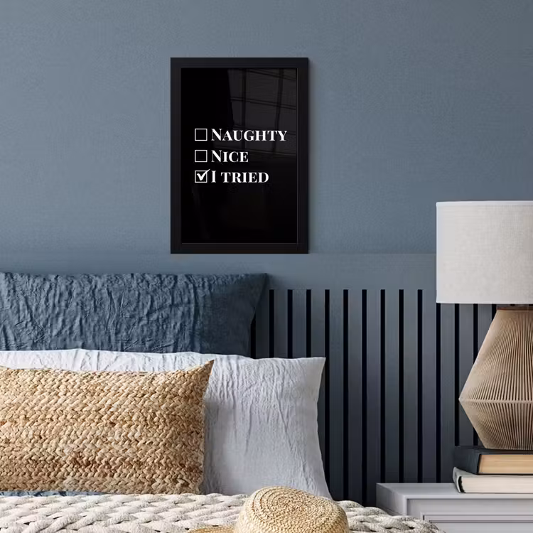 Poster met lijst - Kerst - Zwart - Wit - Quote - Grappig — 4