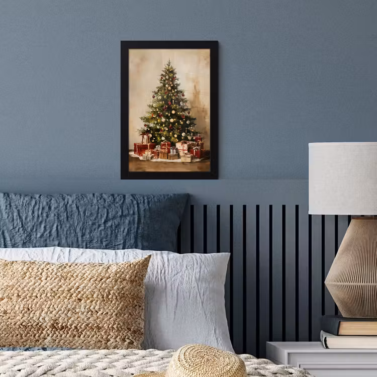 Poster met lijst - Kerstboom - Versierd - Kleurrijk — 4