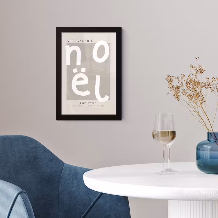 Poster met lijst - Kerstmis - Quotes - Noël - Wit - Beige — 2