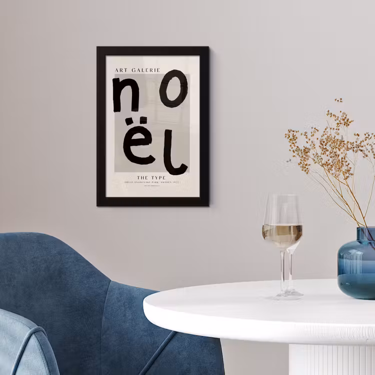 Poster met lijst - Quotes - Noël - Zwart - Beige - Kerst — 2