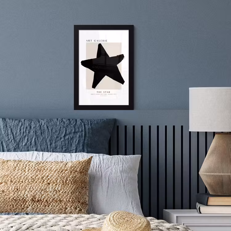 Poster met lijst - Sterren - Zwart - Kerstmis - Feestdagen — 4