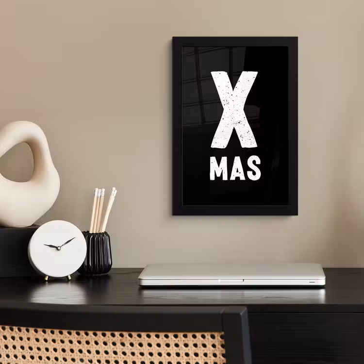 Poster met lijst - Xmas - Kerst - Zwart - Vintage - Quotes — 3