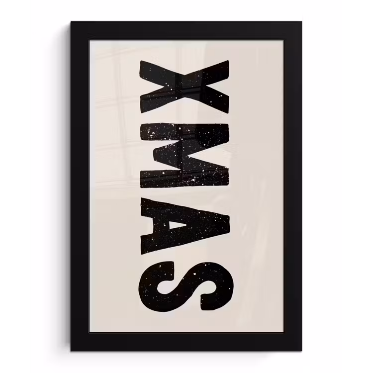 Poster met lijst - Kerst - Beige - Quotes - Xmas - Feestdagen — 1