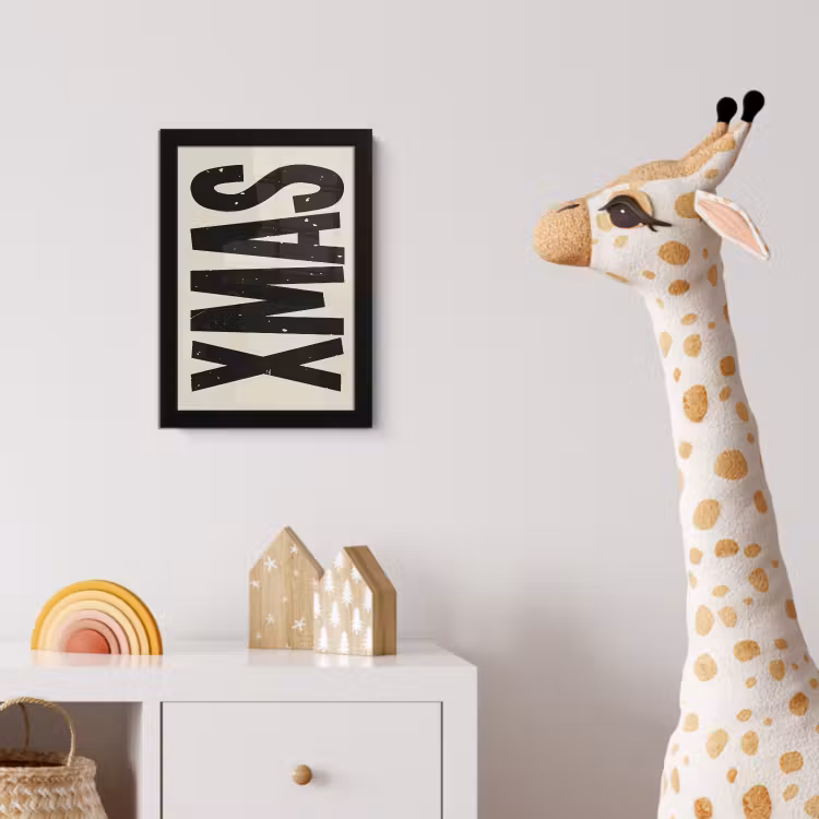 Poster met lijst - Kerst - Christmas - Japandi - Beige — 5