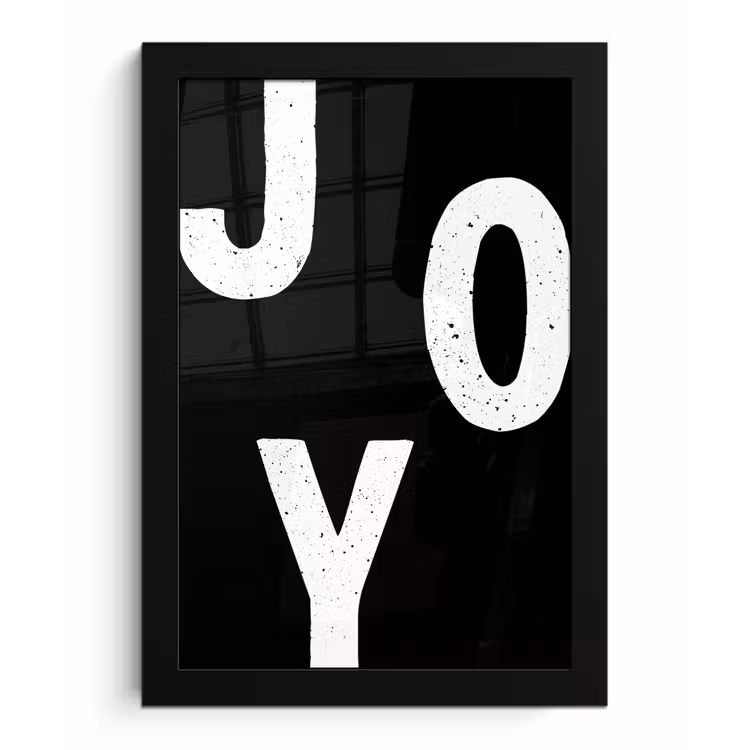 Poster met lijst - Kerstmis - Quotes - Joy - Zwart - Feest — 1