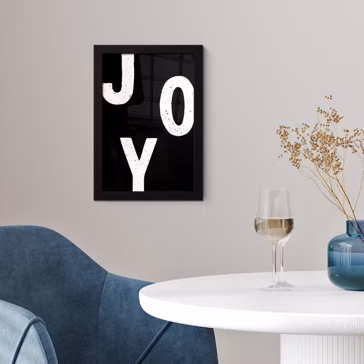 Poster met lijst - Kerstmis - Quotes - Joy - Zwart - Feest — 2