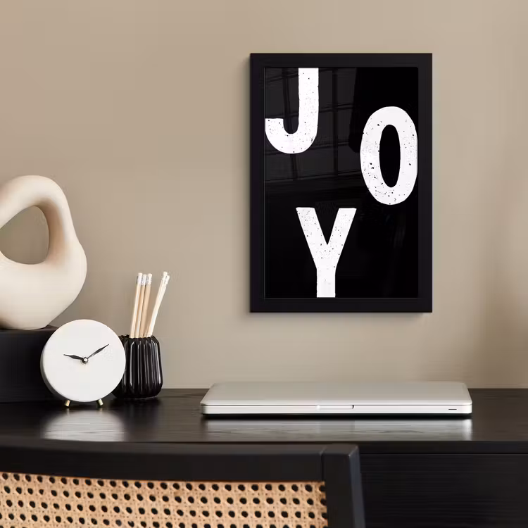 Poster met lijst - Kerstmis - Quotes - Joy - Zwart - Feest — 3