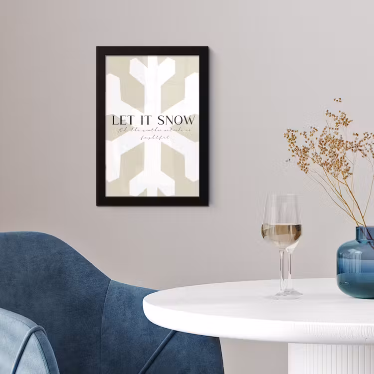 Poster met lijst - Sneeuw - Japandi - Winter - Decoratie — 2