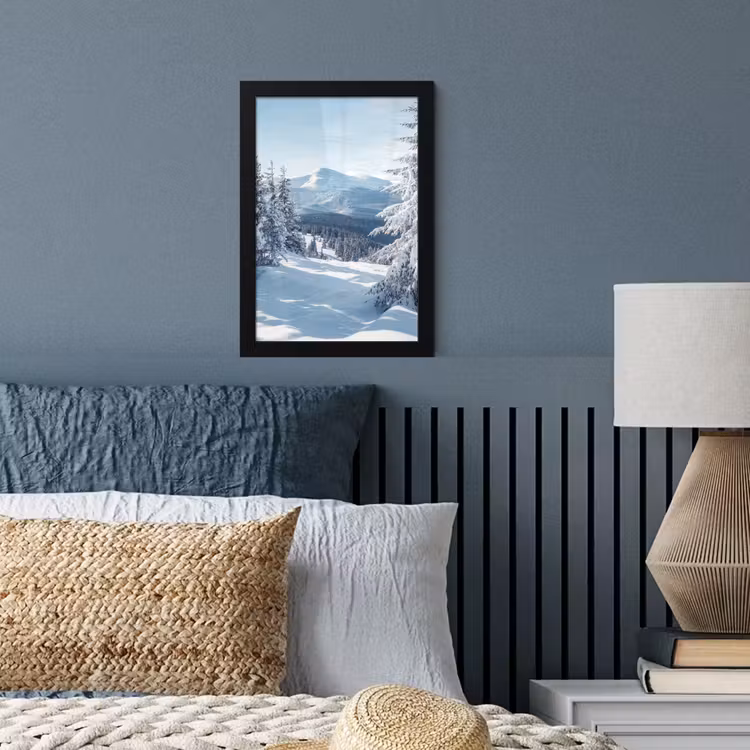 Poster met lijst - Winterlandschap - Natuur - Berg - Bomen - Sneeuw — 4