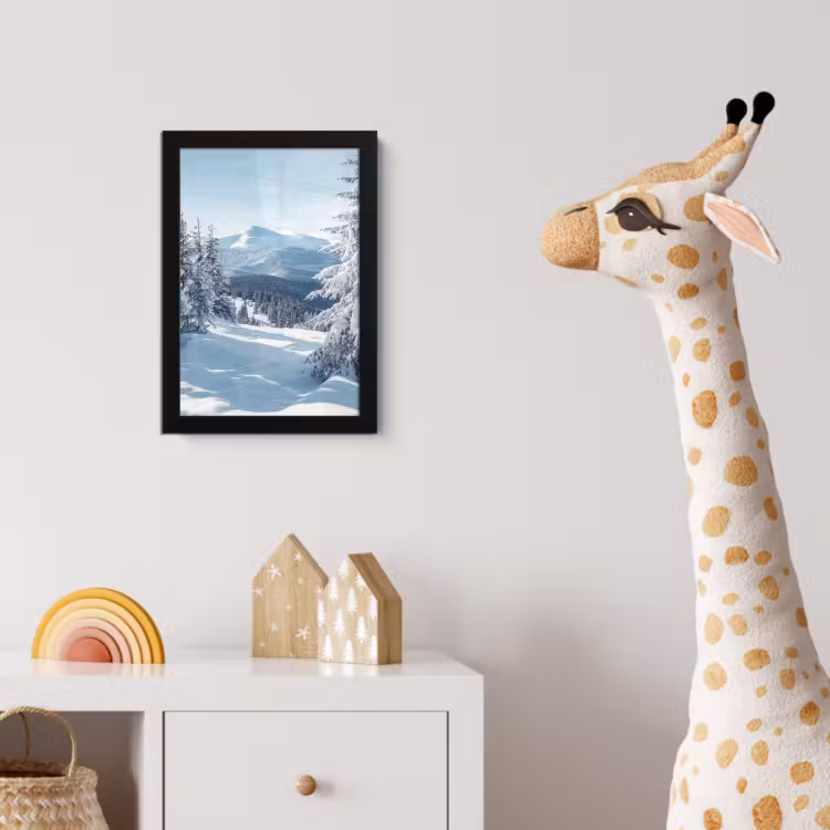 Poster met lijst - Winterlandschap - Natuur - Berg - Bomen - Sneeuw — 5