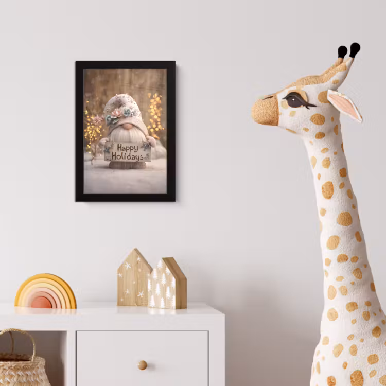 Poster met lijst - Kerst - Gnome - Bord - Kleurrijk — 5