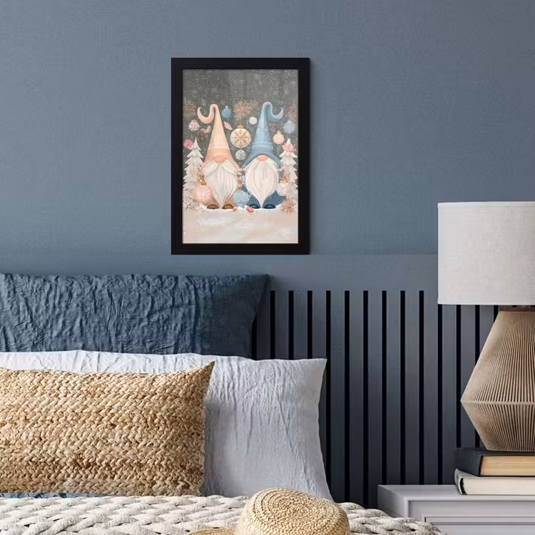 Poster met lijst - Kerst - Gnomen - Pastel — 4