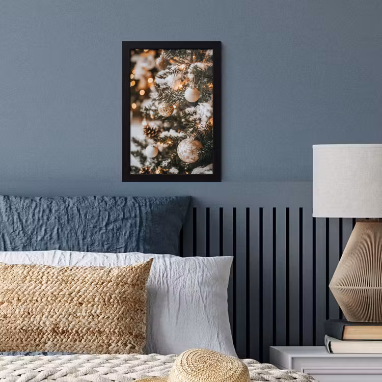 Poster met lijst - Kerst - Kerstboom - Winter - Binnen - Sneeuw — 4