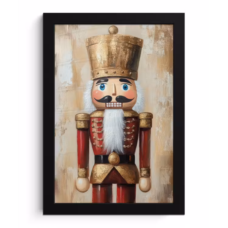 Poster met lijst - Kerst - Poppetje - Abstract — 1