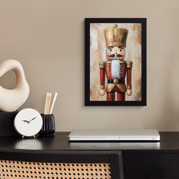 Poster met lijst - Kerst - Poppetje - Abstract — 3