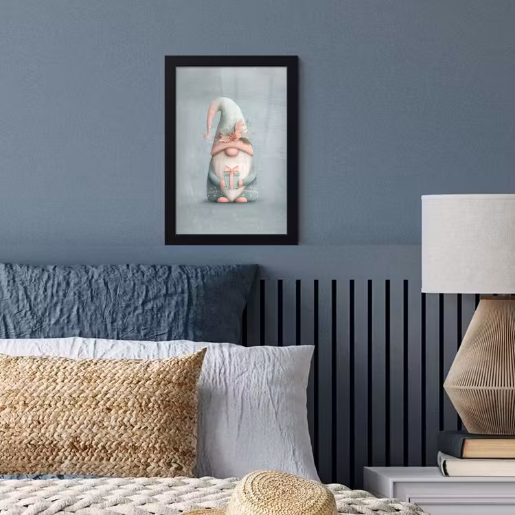 Poster met lijst - Kerstgnome - Cadeau - Groen — 4