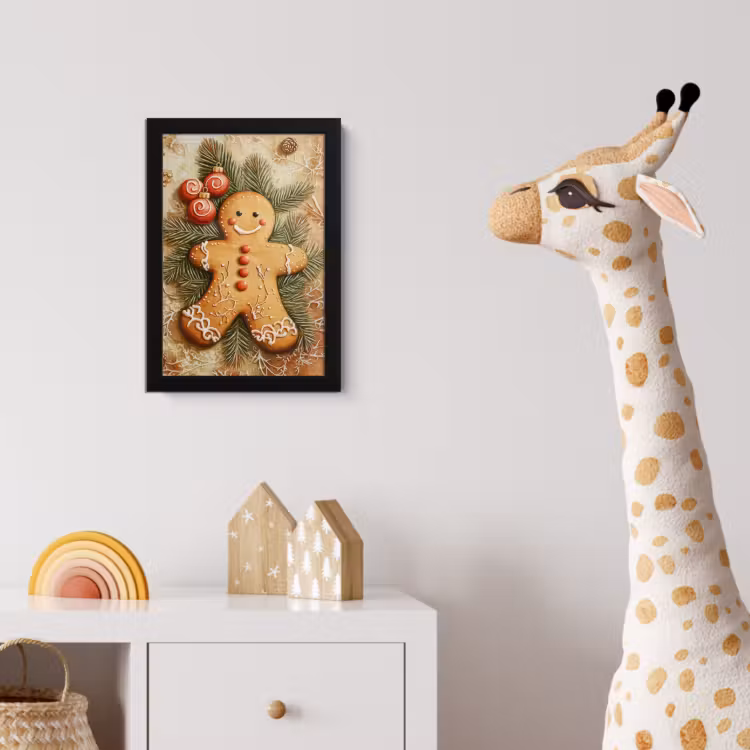 Poster met lijst - Kerstmis - Koekje - Poppetje - Speculaas — 5
