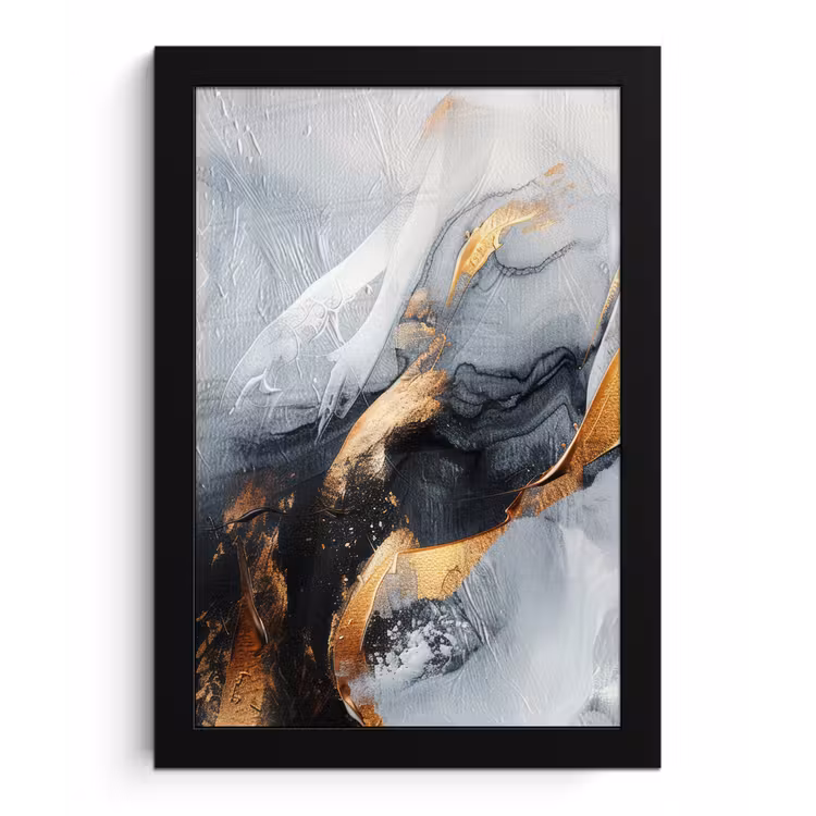 Poster met lijst - Kunst - Goud - Luxe - Abstract - Modern — 1