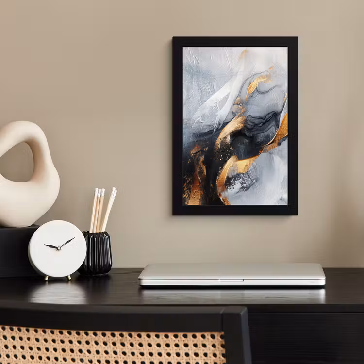 Poster met lijst - Kunst - Goud - Luxe - Abstract - Modern — 3